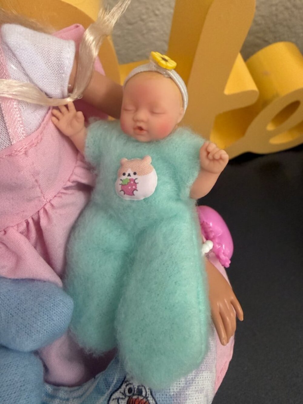 Plush Jumpsuit for Mini ZURU Dolls | Handmade 2.5 Inch Doll Clothes